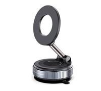SENECESLI Support de Téléphone de Voiture sous Vide, Support de Téléphone Magnétique Réglable à 360 ° avec Conception Pliable pour Tableau de Bord de Pare-Brise (Black)
