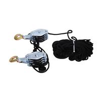 SENECESLI Système de Poulie de Palan à Corde Robuste à 4 Roues, Coque Galvanisée pour un Levage Facile, Résistance à la Rupture de 4 400 Lb, pour Garage et Entrepôt