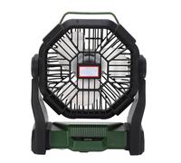 SENECESLI Ventilateur de Camping LED, 8000mAh Vaxe Réglable Ventilateur de Camping Extérieur Air Air Durable Multifonction pour la Pêche (GREEN)