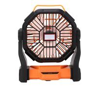 SENECESLI Ventilateur de Camping LED, 8000mAh Vaxe Réglable Ventilateur de Camping Extérieur Air Air Durable Multifonction pour la Pêche (ORANGE)