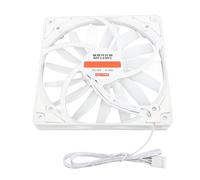 SENECESLI Ventilateur de Refroidissement PC, 15 Broches à la Lame à 4 Broches 12V PWM Fan 1100 TR/Min Ultra Mince 15 Mm pour l'ordinateur (White)