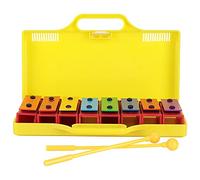 SENECESLI Xylophone Professionnel à 8 Notes, Instrument de Percussion coloré pour Enfants, avec 2 et Boîte Jaune, Jouet Musical éducatif pour Débutants et Enfants