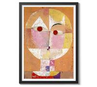 Senecio (Baldgreis) Paul Klee Art Print Classic Bauhaus Art Painting Print, Art abstrait Art mural géométrique moderne, décoration d'intérieur cubisme, œuvre d'art, A5 (cadre noir) - 24,1 x 17,9 cm