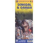 Senegal and Gambia Travel Reference Map: 1:740,000/340,000