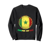 Sénégal Champion Afrique 2026 Football Lion Teranga Drapeau Sweatshirt