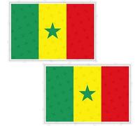 sénégal Drapeau Senegal West Afrique, Dakar 7,6 cm africain (75 mm) en vinyle Bumper Stickers, Stickers x2