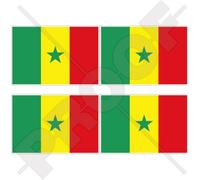 SÉNÉGAL Drapeau Sénégalais Afrique de l'Ouest, DAKAR Africain, 50mm Vinyle Autocollants, x4 Stickers