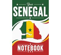 Senegal Notebook: 6 x 9 College Ruled Notebook Featuring a Senegal Map Design in National Colors | 200 Pages