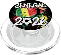 Sénégal SEN 26 Drapeau coloré avec éclaboussures de Peinture PopSockets PopGrip pour MagSafe