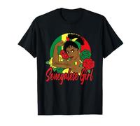 Sénégalaise Fille Sénégal Femme Drapeau Sénégalais T-Shirt