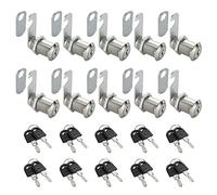 SENENQU Lot de 10 Serrures Boîte aux Lettres 16mm Serrure Armoire Metallique, Barillet Boite aux Lettres en Alliage de Zinc avec 20 Clés pour Tiroir, Armoire, Placard, Boîte aux Lettres