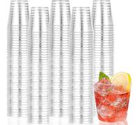 SENENQU Lot de 300 Verre a Shot Plastique 50ml, Gobelet Plastique Transparent Verrines Plastique Apero Mini Verre Plastique Pour Mojito Cocktail Martini Soda Dessert Réutilisables