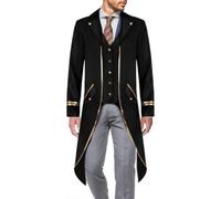Senermter Costume Tailcoat Homme | Habillage de costume de queue de pie vintage médiéval | Hommes Tailcoat pour les événements d'Halloween Parties de jeux de rôle