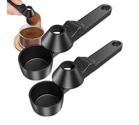 Senermter Cuillère à Café | 2 Pièces Cuillères Doseuses avec Entonnoir pour Café Moulu - Cuillère Réutilisable et Ajustable pour Voyage Préparation Maison