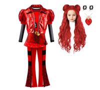 Senermter Descendant the rise of red costume, descendant red deguisement, descendant l ascension de red, perruque red descendant, ensemble de tenue de fête pour filles
