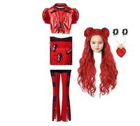 Senermter Descendant the rise of red costume, descendant red deguisement, descendant l ascension de red, perruque red descendant, ensemble de tenue de fête pour filles