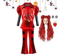 Senermter Descendant the rise of red costume, descendant red deguisement, descendant l ascension de red, perruque red descendant, ensemble de tenue de fête pour filles