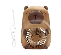 Senermter Éventail d'animaux, ventilateur à main, Fans de Capybara manuels mignons, Refroidisseur de nourriture à 3 vites