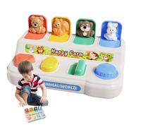 Senermter Jouet Pop Cause et Effet,Jouets Cause et Effet - Jouets de motricité Fine Animale | Jouets sensoriels pour garçons et Filles à partir de 3 Ans, activités d'apprentissage préscolaire