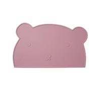 Senermter Mat à Chiens pour Nourriture et Eau, Tapis de Nourriture pour Chats - Arêtes surélevées Cat Feeder Pad,TAFT en Silicone sans Glissement Lavable, Plateau en Forme d'ours à l'épreuve des