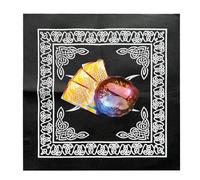 Senermter Nappe Tarot - Nappe carrée pour Cartes divinatoires 19,29 x 19,29 Pouces,Tapis de Cartes de Tarot de Jeu de société d'astrologie de Divination, Bloc-Notes Oracle, Usage Domestique Quotidien