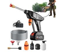 Senermter Nettoyeur Haute Pression Électrique - 3 Modes, sans Fil, Acier Inoxydable | Portable pour Intérieur et Extérieur - Maison, Balcon, Jardin, Terrasse, Clôture, Véhicule, Vélo, Barbecue