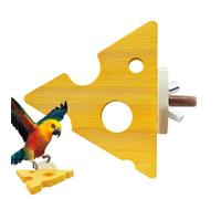 Senermter Perchoir pour Cage,Jouet en Forme de Fromage | Griffoir & Perchoir À Mâcher pour Oiseaux,pour Canaris Perruches Calopsittes Conures - Maison Jardin Intérieur Extérieur