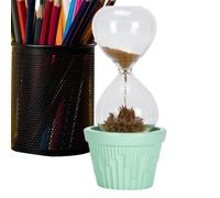 Senermter Sablier à Sable Minuterie - Sablier avec Aimant Intégré | Décoration Sablée Ésthétique et Diffuseur d'Huile pour Gestion du Temps Cuisine Méditation