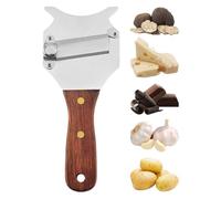 Senermter Trancheuse Truffe, Trancheur De Truffes, Râpe À Truffe, Coupe Truffe, Trancheuse À Fromage À Truffe Réglable avec Poignée en Bois, Râpe À Chocolat