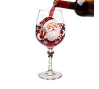 Senermter Verres à Vin 3D de Noël Flûtes de Champagne Saisonnières 300ml | Coupes à Champagne à Pied pour Hommes Maris Barmen Hôtes Réceptions Maisons Bars Hôtels Clubs Étagères