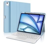 SENGBIRCH Coque Clavier pour iPad Air 13" M4 2026/M3 2025/M2 2024, AZERTY Français Trackpad Clavier Détachable sans Fil Bluetooth - Étui iPad Air 13 Pouces M3/M2, Blu Chair