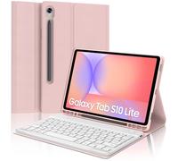 SENGBIRCH Coque Clavier pour Samsung Galaxy Tab S10 Lite 10.9 Pouces 2025 - AZERTY Français Clavier Détachable sans Fil Bluetooth, Étui pour Samsung Galaxy Tab S10 Lite AI Tablet, Rose