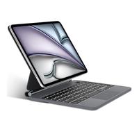 SENGBIRCH Magic Clavier avec étui pour iPad Air 11" (M2 2024) - Disposition QWERTZ allemande rétroéclairée multi-trackpad pour iPad Pro 11" 4./3./2./1, noir