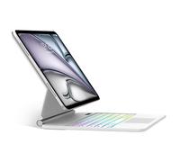 SENGBIRCH Magic Clavier pour iPad Air 13" M3 2025/M2 2024 - AZERTY Français Bluetooth Clavier avec pavé Tactile, Design magnétique Flottant Magic Keyboard, Coque pour iPad Pro 12.9 6e 5e 4e Gén, Blanc