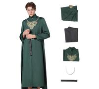 SENGDUJH Aegon Targaryen - Costume de cosplay du roi Aegon, robe médiévale pour Halloween (vert, taille XL)