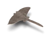 Senger Naturwelt Petite raie manta grise - Compagnon douillet - Convient à partir de 3 mois - Peluche certifiée GOTS avec coussin chauffant amovible pour chauffer ou refroidir