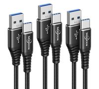 SENGEXIN Câble USB C [1m/Lot de 3],Cable USB C Charge Rapide Nylon Chargeur Type C Câble pour Galaxy S22 S23 Plus S20 S21 Ultra S10 S9 S8 A20e A31 A32 A41 A51 A52 A53 A54 A71 A72 Note20 10,LG G8
