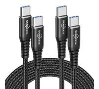SENGEXIN Câble USB C vers USB C [2m+2m/Lot de 2],60W Câble USB Type C Charge Rapide pour Sansung Galaxy S24 S23 S22 Ultra S21 S20 Plus S10 S8,iPhone 16/15,MacBook iPad Pro Air,Google Pixel