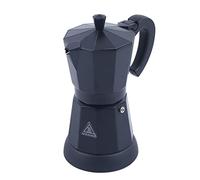 Sengfwin Cafetières Cafetiere Italienne Machine a Cafe Italienne Électrique Grande Préparation d'Espresso Italien Cafetière Expresso Pot Moka, Aluminium, Noir, 6 Tasses (300 Ml)