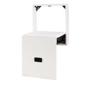 Sengfwin Tabouret pliant mural ultra fin 35,5 x 36,5 cm pour entrée de chaussures, armoire cachée (blanc pur)