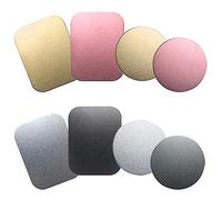 SENHAI 8 pièces Support de Voiture de téléphone Plaque de métal avec adhésif pour magnétique Montage sans Berceau, 4 rectangulaires et 4 Ronds - Noir, Argent, Or, Rose Rouge