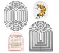 SENHAI Matrices de découpe en métal en forme d'arche et bordure ovale pour la fabrication de cartes, les albums, le scrapbooking