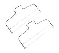 SenhE 2 Pcs Baking Adjustable 2-Wire Layer Cake Cutter and Leveler, Stainless Steel,Silver