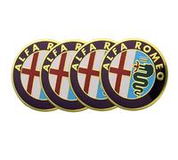 SenhE 4 pièces 65mm Antirouille Autocollants de Cache-moyeux Central de Moyeu de Roue pour Alfa Romeo Mito Giulia Giulietta 147 155 156 159 Stelvio Accessoires de Voiture Accessoires Décoratifs,E