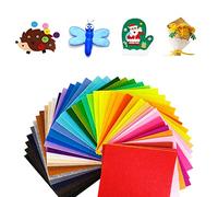 SenhE 40pcs Craft Non-woven Fabric Set, 10 x 15 cm Coloured Felt Fabric Sheet Assorted for Art and DIY Craftwork Sewing Patchwork