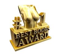 SenhE Best Boobs Award | Novelty Trophy | Funny Adult Trophy | Creative Female Body Figure Sculpture Statues | Resin Crafts Boobs Ornament | Party Supplies