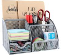 Senhoglb Organiseur de bureau en maille, Argent, Soldes du Nouvel An, Meilleures idées cadeaux