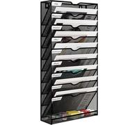 Senhoglb Porte-documents mural en maille A4 à 10 niveaux, Noir, Vente annuelle, Idées cadeaux