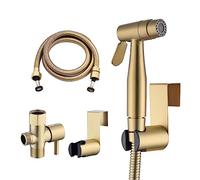 Senhozi - Pulvérisateur de bidet doré brossé pour toilettes, tête de pulvérisation en acier inoxydable avec jet et modes de pulvérisation doux, spray à main pour salle de bain pour pulvérisateur de