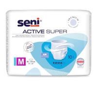 Seni | Active Super | Taille M | Slips absorbants incontinence | Unisexe | Protection fuites urinaires | Système Extra Dry, Anti-Fuites & Contrôle des odeurs | Tour de taille 80-110 cm | 10 Pants